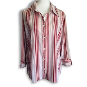 Apt. 9 Stripped Button Up Blouse